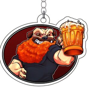 Angrypug Cheers Keychain