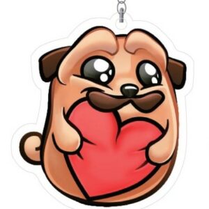 Angrypug Love Keychain