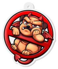 Angrypug 'Not Today Satan' Keychain