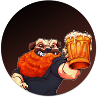 Angrypug Cheers Drink Coaster