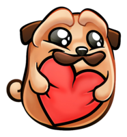 ANGRYPUG LOVE TEMPORARY TATTOO